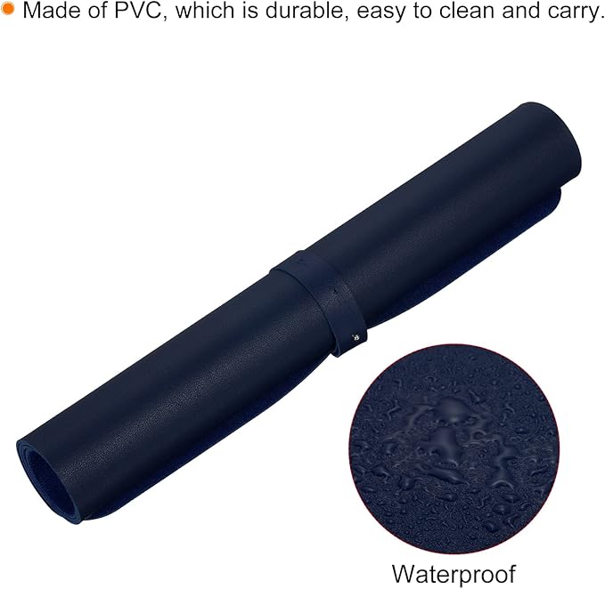 PATIKIL 28"x16" Desk Mat Protector, PVC Non-Slip Waterproof Mouse Pad Writing Mat for Office Home, Blue