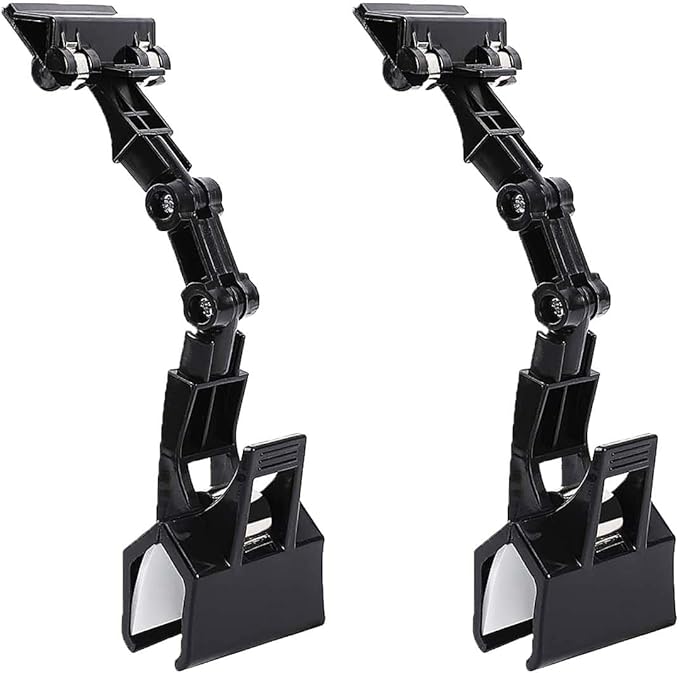 Adjustable Document Holder for Typing, Multi-Purpose Paper Holder Stand for Desk, Flexible Copy Holder Clip for Computer, Drawing, and Advertising Use (2 Pack, Black)