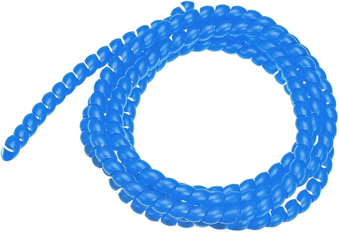 uxcell Flexible Spiral Tube Wrap Cable Management Sleeve 8mm X 10mm Computer Wire Manage Cord 2 Meters Length Blue