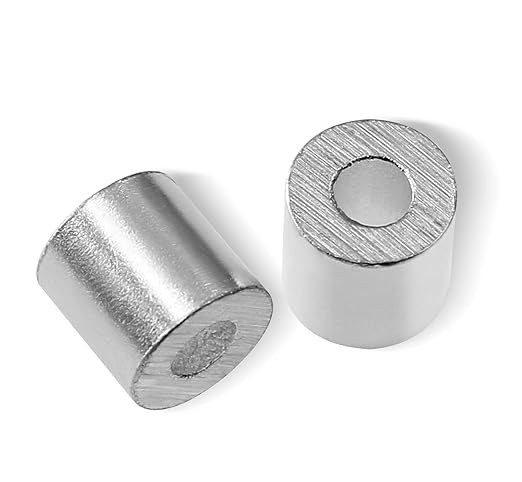 100pcs 1/16 Inch Aluminum Crimping Stop Sleeve for Wire Rope and Cable, Round Hole Type
