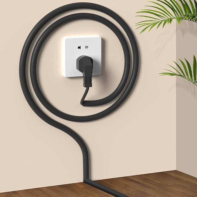 UOMTFAI Wall Cord Hider 118 Inch - Self-Adhesive Wire Cover Raceway for Walls, Flexible PVC Cable Concealer for Home and Office, W0.59 H0.39in - Black