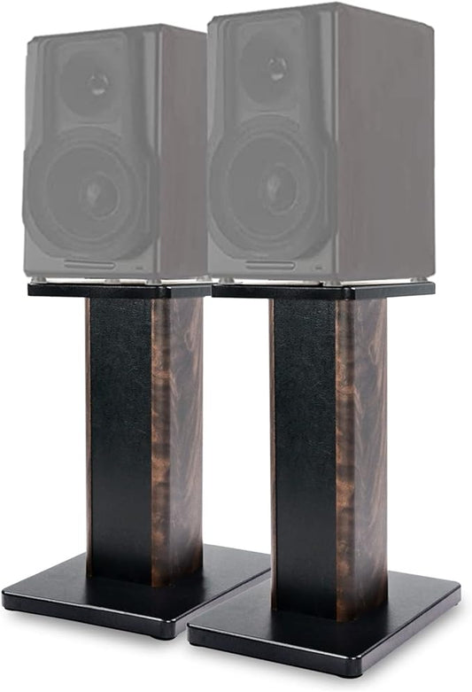 20 Inch (50CM)- Pair- Wood Speaker Stands for Home-Cinema HiFi Desktop and Satellite Speakers Monitor Stands
