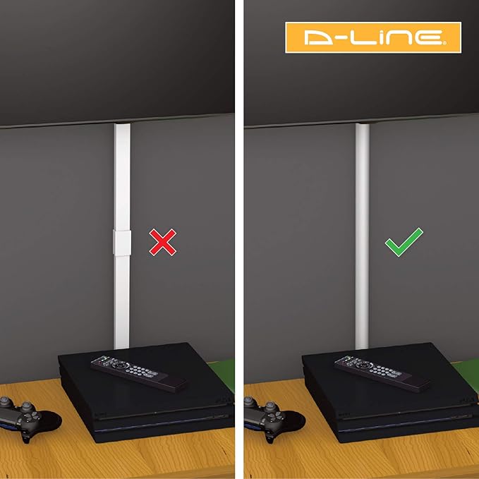 D-Line Cable Trunking White, 8-Meter Pack, One-Piece Half Round Wire Covers, Paintable Self-Adhesive Cable Hider, TV Wire Hider, Cable Management - 8X 30mm (W) x 15mm (H) x 1-Meter Length (8-Meter)