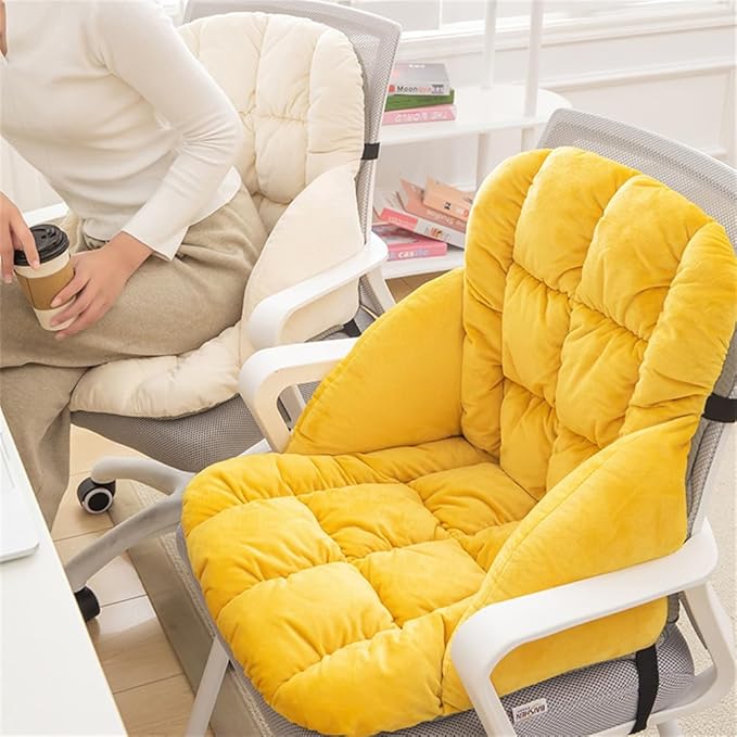 LYFJMUS High Back Office Chair Cushion Soft Desk Chair Pad with Ties Rocking Chair Cushion for Office Car Home Dining Room Kitchen