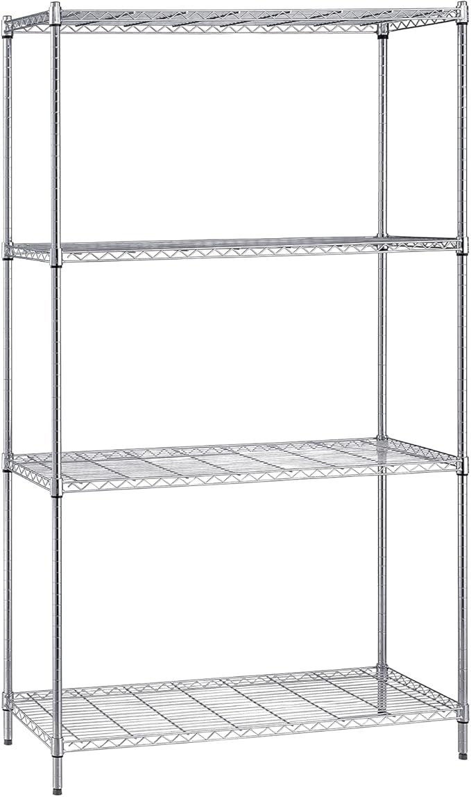 Quantum Storage Systems WR63-3636C Starter Kit Wire Shelves Chrome 4 Shelves 63" H x 36" W x 36" D
