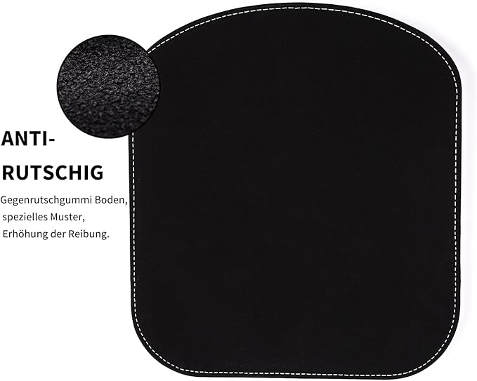 Brown Office Square Leather Mouse Pad with Wrist Rest Non-Slip Design, Business Style Gaming PU Mousepad for Learners, Workers &Computer Users.
