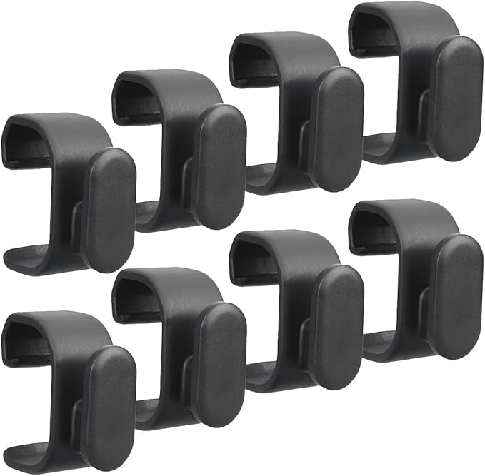 8-Pack Tool Hooks for Weber Grills, Grill Tool Holder for Weber Slate Griddle, Grill Accessories for 3400519 Weber Works Side Rail, Barbecue Utensils Outdoor Hanging