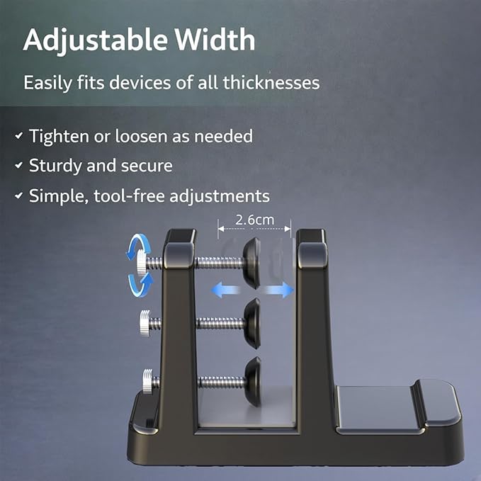 Ergonomic Vertical Laptop Stand – Space-Saving Cooling Laptop Stand for Desk Organization, Portable Stand, Compatible with MacBook Air Pro, Dell, HP, Lenovo, Tablets that Can Open 180°