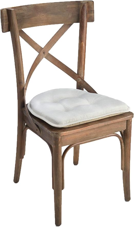 Non-Slip Chair Cushions, Assembled in USA, U-Shaped Skid-Proof Seat Pads for Dining Room, Kitchen, Office, 15"x16"
