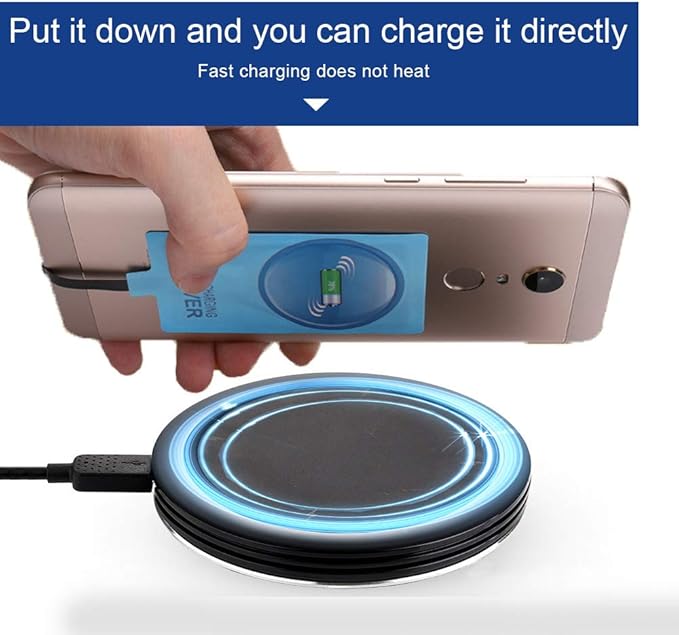 IVY QI Wireless Charging Receiver Adapter with Fast&Smart Microchip Technology for Samsung Galaxy A16 A26 A36 A56 A06 A15 A55 A35 A25 A54 A14 A34 A24 A13 A23 A33 A53 A12 A22 A32 A42 A52 Type-C