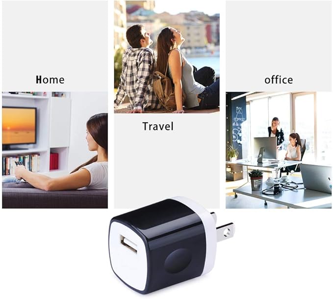 Wall Adapter, USB Wall Charger 6 Pack, UorMe 1A 5V Single Port USB Plug Power Adapter Compatible iPhone 14 Plus 13 12 11 Xs XR X 8, Samsung Galaxy S22 Ultra S22+ S22 A21 S10e S9 Note 20,Google Pixel 6