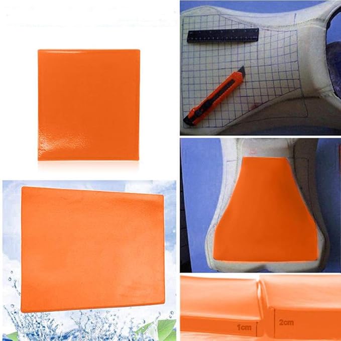 Motorcycle Seat Gel Pad Driver Passenger Seat Cushion Shock Absorption Mat Reduce Fatigue Comfortable Soft Pad DIY Seat Pad Cooling Cushion Motorcycle Seat Foam Orange25 x 22 x 1cm