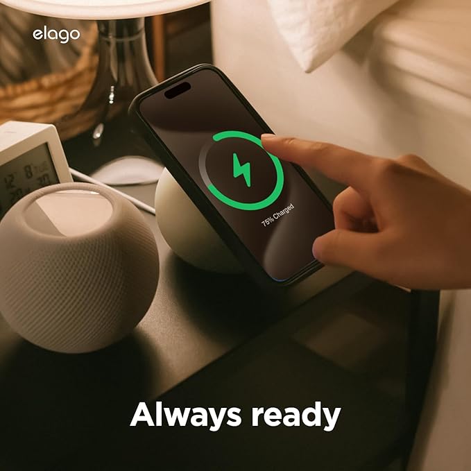 elago MS2 Charging Stand Compatible with MagSafe Charger - Premium Silicone, Compatible with iPhone 17/16/15/14/13/12 Series, Designed for MagSafe Stand [Stone] [Charging Cable Not Included]