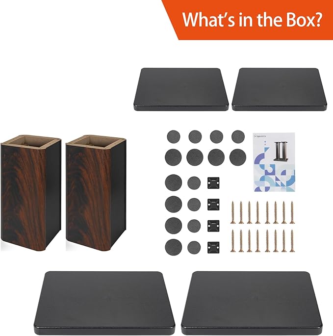Pair-7.9 Inch (20CM)-Wood Speaker Stands for Home-Cinema HiFi Desktop and Satellite Speakers Monitor Stands