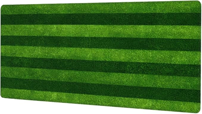 Large Mouse Pad Green Grass Stripes Non-Slip Rubber Long Gaming Desk Mat Big Computer Keyboard Mousepad Waterproof Protector Wristing Pad for Gaming Office Home Decorative 31.5 X 11.8 Inch