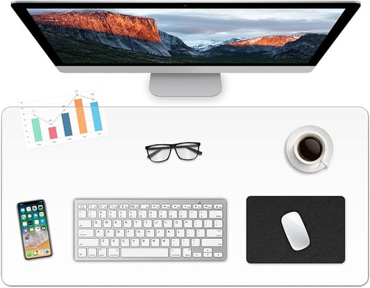 24 x 48 Inches Clear Desk Cover Protector Multifunctional Office Desk Pad Mat Blotter Plastic Table Cover Desktop Protector PVC Table Pad for Writing Desk Dining Coffee Table with Mouse Pad