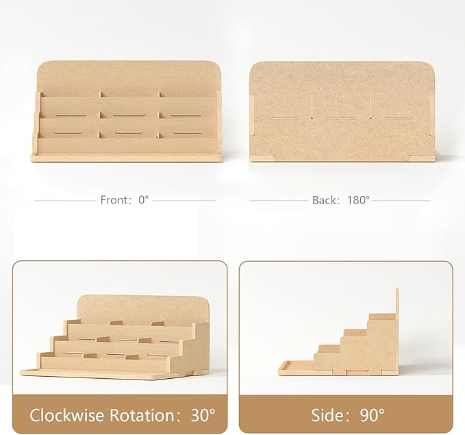 4 Tier Plastic Model Paint Rack - Ink Bottle & Miniature Model Tool Storage Kit, MDF Material Organizer for Tamiya/MR HOBBY Paint & Craft Supplies, GK3