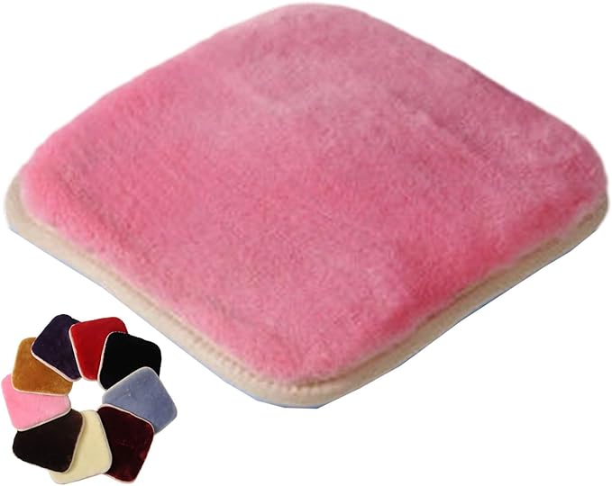 Anti-Slip Seat Cushions with Ties, Plush Dining Chair Pads, Durable Foam Cushions, Universal Stool Padding, Indoor-Outdoor Seat Cushions(Peach,Square 16X16in)