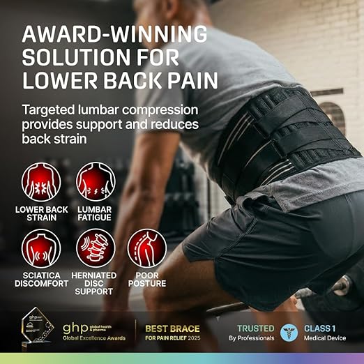 Modvel Back Brace for Lower Back Pain Women and Men – Lumbar Support Belt for Sciatica, Herniated Disc, Muscle Strain – Adjustable Breathable Work Brace with 6 Stays – Support for Posture – Size Plus