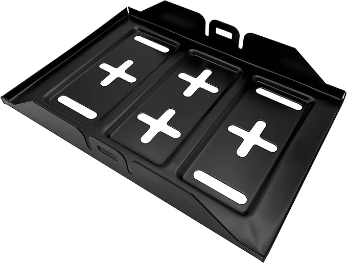 Metal Battery Mounting Tray for Vehicle Engine Repair or Maintence,Black,Large