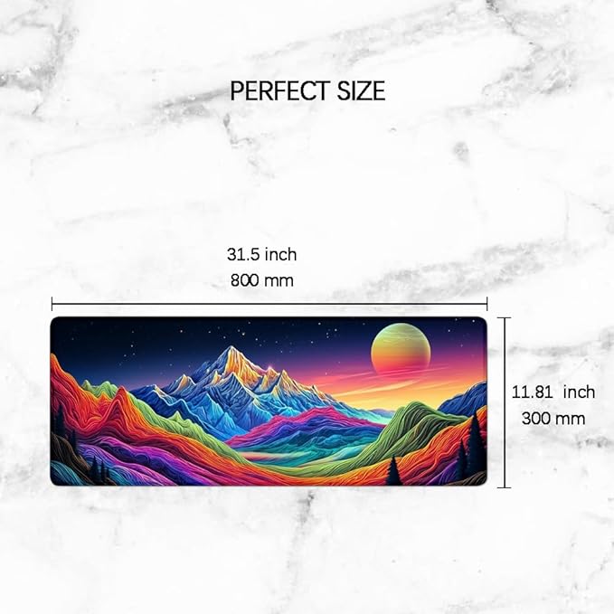 Desk Mat,Desk Pad, XXL Large Mouse Pad,Anti-Slip Big Mousepad with Stitched Edges,Extended Computer Mouse Pads for Desktop Scenery