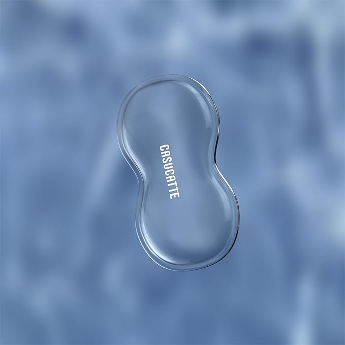 CASUCATTE-Clear Gel Mouse Wrist Rest - Super Non-Slip, Soft & Comfortable, Washable, Relieve Office or Gaming Wrist Pain