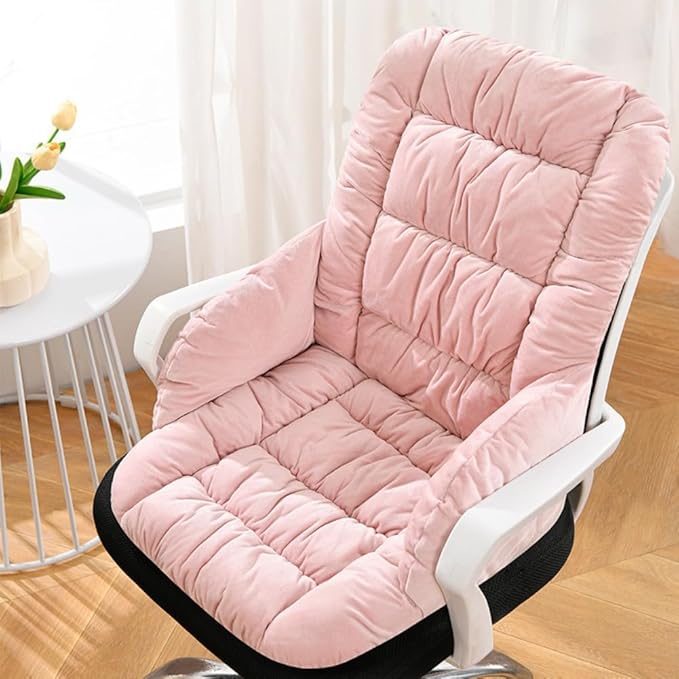 Desk Chair Cushion Office Chair Pad with High Back Support Seat Cushion with Non-Slip Bottom for Office Car Home Dining Room Kitchen