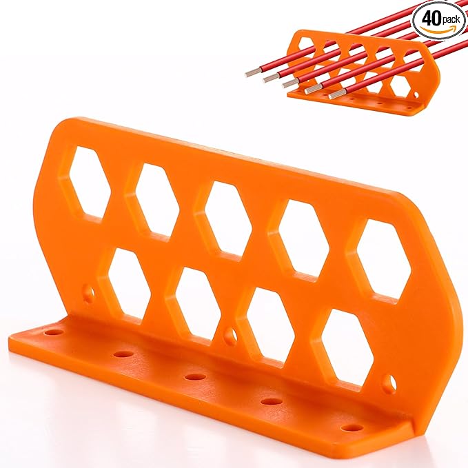 40 Pcs Cable Chase Wire Bracket Cable Support Wire Bracket Holder Electrical Tools for Electrical Cord Organized Management, 1" with 9-Hole Design
