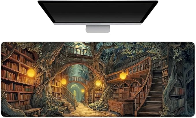 Desk Mat,Desk Pad, XXL Large Mouse Pad,Anti-Slip Big Mousepad with Stitched Edges,Extended Computer Mouse Pads for Desktop Libary