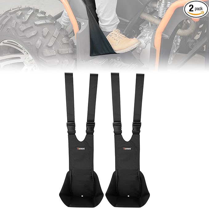 KEMIMOTO ATV Rear Passenger Foot Pegs Universal Adjustable Foldable Wear-resistant Foot Rest Made of 600D Oxford Compatible With Polaris Sportsman Kawasaki Arctic Cat 2 Pcs