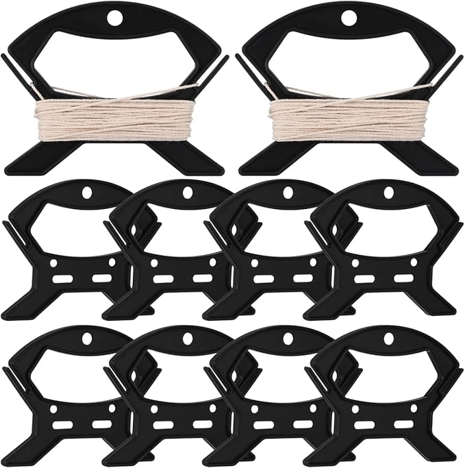 Garneck 10pcs Rope Winder: Cord Cable Organizer for Extension Cord Storage Rope Line Winder for Fishing Camping Outdoor Tools Portable Reusable String Wrap Black