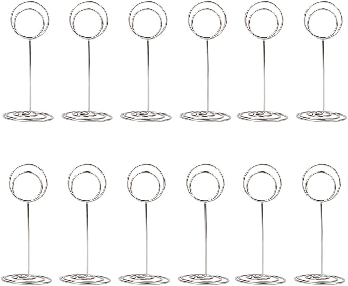 20 Pack Table Number Holders Place Card Holder Photo Picture Holder for Wedding, Birthday Party