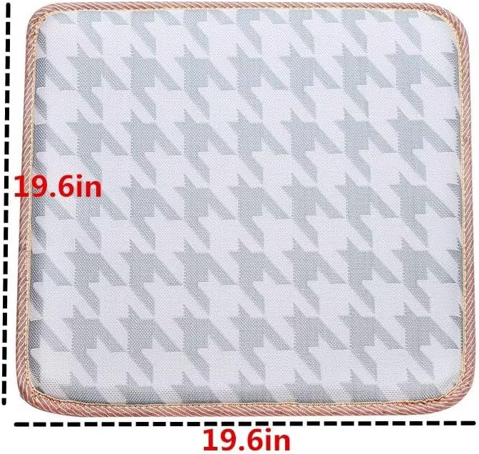 Chair Cushion Memory Foam Pads Tufted Slip Non Skid Rubber Back Seat Cover, 1Pack,Brown C