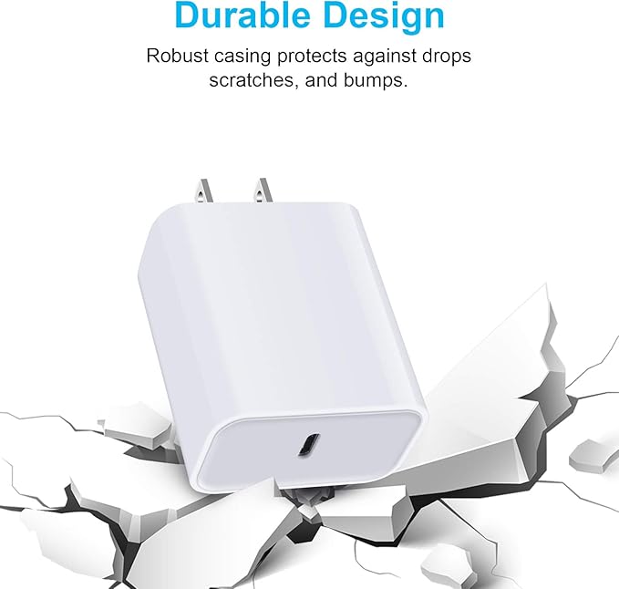 Type C Charging Block iPhone Charger Box for iPhone 17 16e 15 14 13 12 Pro/Max/XS/XR/X/8, Samsung Galaxy S26 S25 Ultra S24 S23 S22 A07 A53 A32 A12 A52, Pixel 10/9/8/7, USB Wall Plug Charger Cube Brick