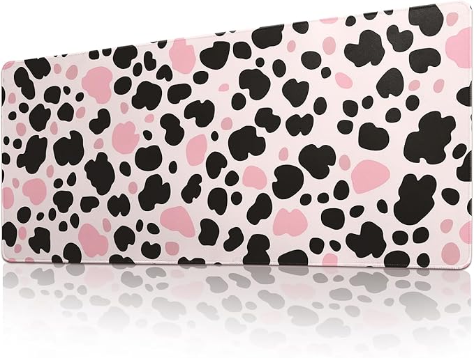 Desk Mat Mouse Pad Gaming Desk Pad XL Large Mouse Mat Office Decor Accessories (Pink Spots)