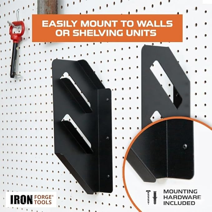 Iron Forge Tools Small Parts Organizer Box Bracket Kit for Work Van Storage - Fits 3 Small 1.75-3 in. depth Tool Box Organizer, Wall Mount Shelving