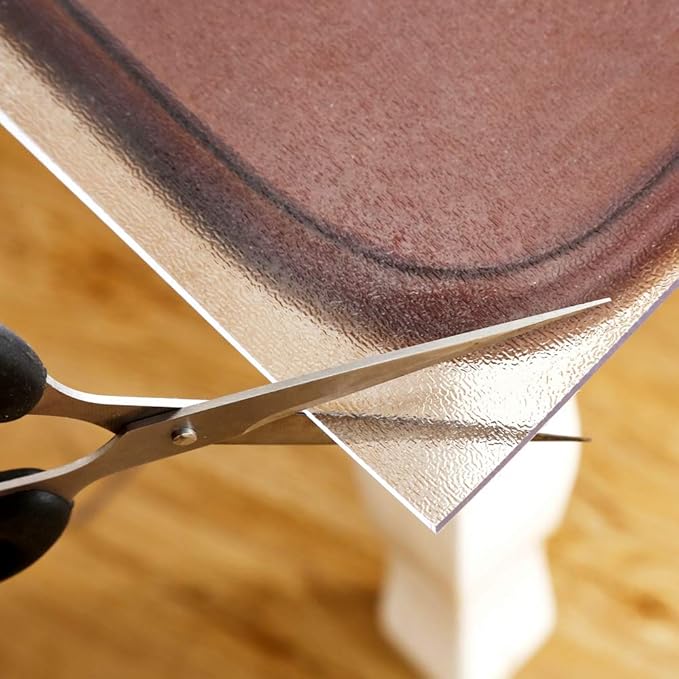 NECAUX 17 x 24 Inch Frosted Table Protector, 1.5mm Thick Plastic Waterproof Desk Pad Table Cover Tablecloth Placemats for Dining Table Writing Desk Side End Table Night Stand Dresser Vanity Decor