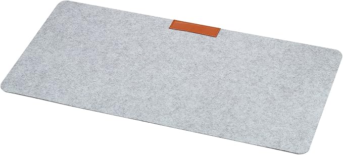 PATIKIL 24x13 Desk Mat Protector, Dual Side Soft Smooth Mouse Pad Writing Mat for Office Home, Gray
