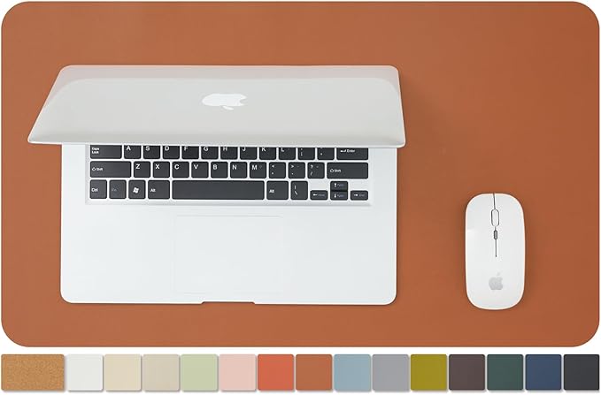 Cork Desk Mat - Small Dual-Sided Desk Pad for Office and Home - Desk Organization and Accessories - Ideal for Large Mouse Pad and Small Desk Mats on Top of Desks(Brown,23.6"x 13.8")