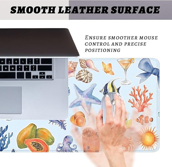Tropical Sea Gaming Mouse Pad Ocean Summer XL Mouse Pad Large Mousepad Extended Laptop Keyboard Mat Gaming Desk Pad Mouse Mat 31.5 x 11.8 Inch Office Computer Keyboard Laptop Home