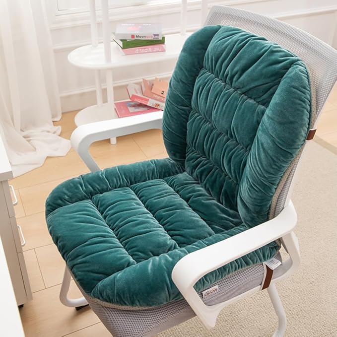 Desk Chair Cushion Office Chair Cushion Seat Cushion with Back Support Integrated Pad with Fixed Band for Sedentary Individuals