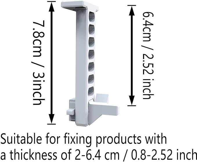 Universal Under Desk Mount for Power Brick Holder Docking Station Mount Power Strip (White)