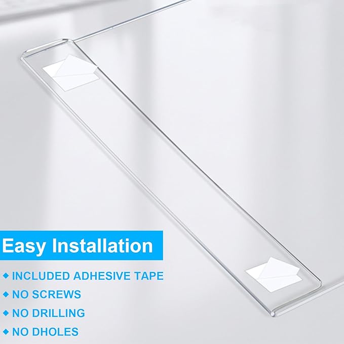EHWINE 20 Pack 6x4 Wall Mount Acrylic Sign Holder, Horizontal Wall Signs Photo Menu Flyer Display Holders, Plastic Clear Acrylic Frames for Office Home Hotel Business Store (with Adhesive Tape)