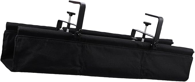 JTLB 28in Under Desk Cable Organizer Under Desk Cable Management Tray Cord Organizer with No Drill Clamp & Screw Mount for Home Office Storage