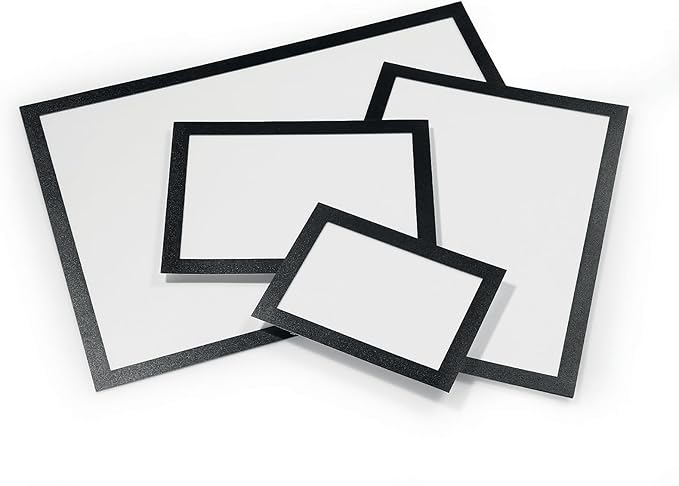 Durable Duraframe Self Adhesive Magnetic Sign Holder in Half Letter-Size 5.5" x 8.5" Inches - Black Frame - Pack of 2