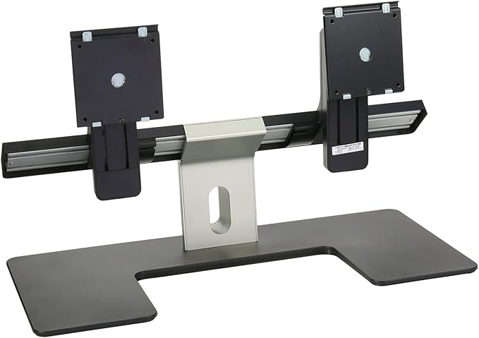 Dell MDS14 Dual Monitor Stand (5TPP7), Black/Silver