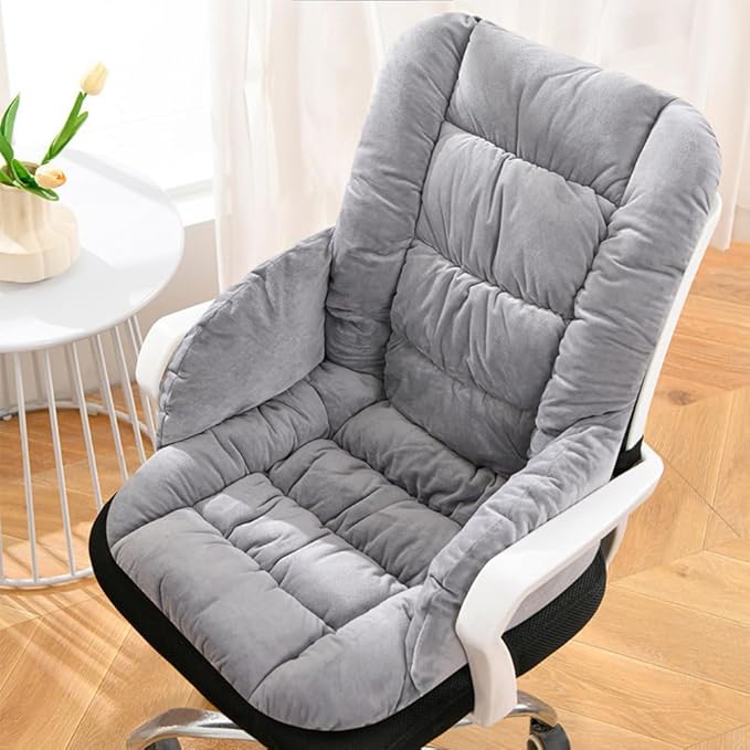 Desk Chair Cushion Office Chair Pad with High Back Support Seat Cushion with Non-Slip Bottom for Office Car Home Dining Room Kitchen