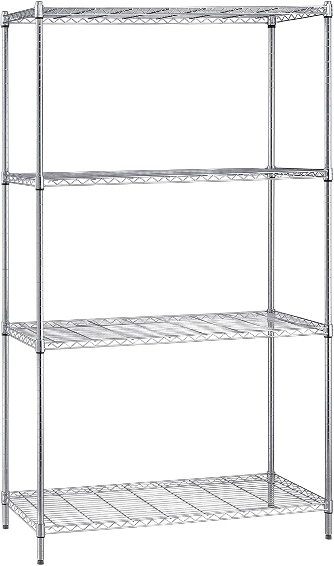 Quantum Storage Systems WR74-3060C Starter Kit Wire Shelves Chrome 4 Shelves 74" H x 60" W x 30" D