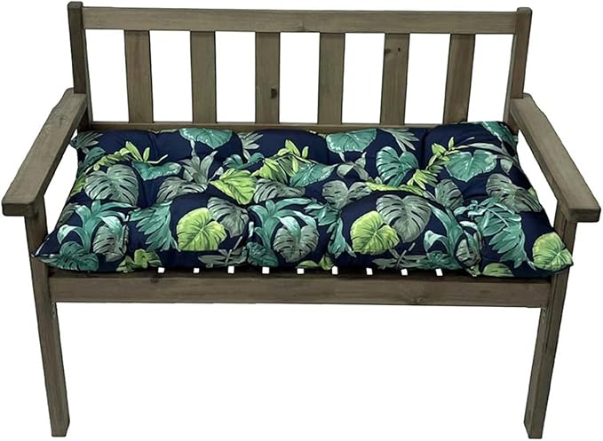 Waterproof Swing Chair Cushions for Outdoor Furniture Patio Beach Cushion Thick Outdoor Garden Beach Seat Pad 20 x 40 in Navy Green