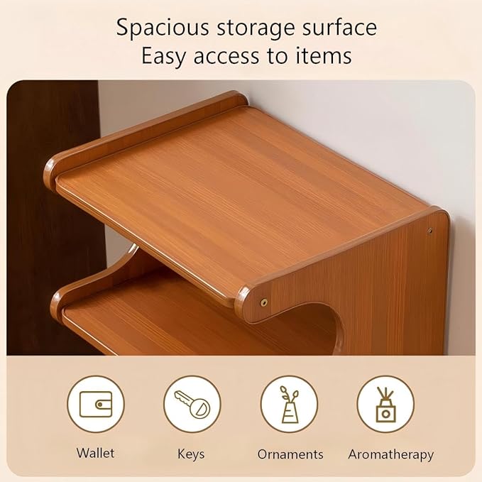 Narrow Shoe Rack for Entryway,Corner Shoe Rack— Wooden, Freestanding, Multi-Tier Shoe Storage Units Suitable for Entryways, Hallways, Bedrooms, Living Room Corners, and Compact Spaces(8th Floor)